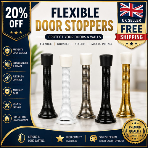 Door stop silver gold - door,