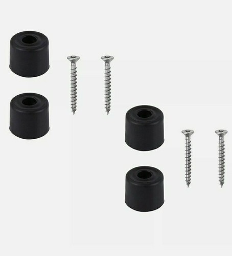 Black rubber door stop stops - 4,