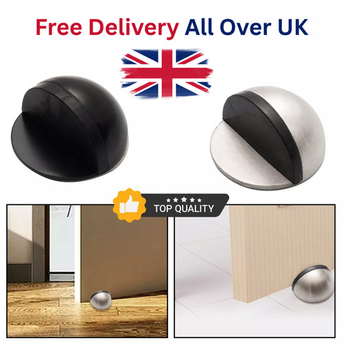 Door stop floor wall oval - door,