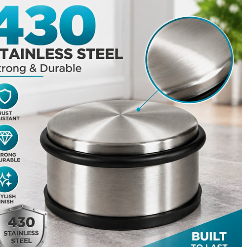 Stainless steel door stop - door,