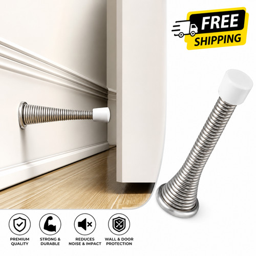 Door stop silver gold - door,
