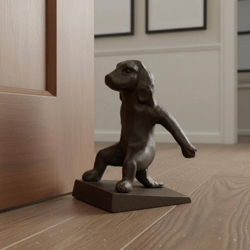 Cast iron dog door stopper - door,