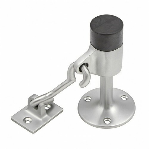 Door stop with latch - with, brushed