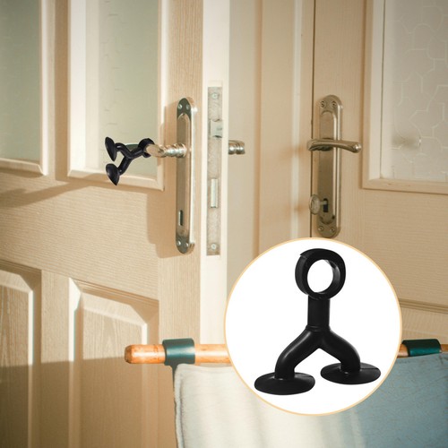 Reusable black silicone door - black,